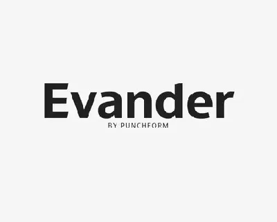 Evander Sans Serif font