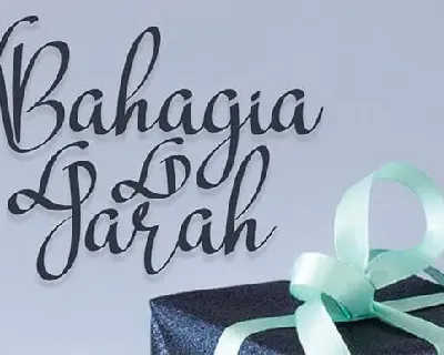 Bahagia Jarah Script font