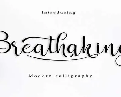 Breathaking font