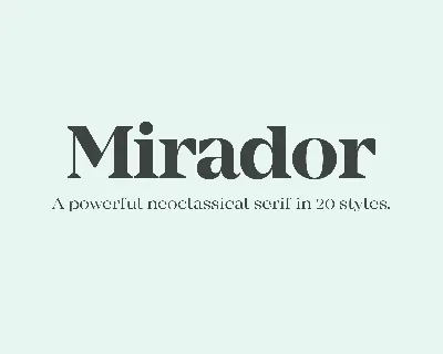 Mirador font