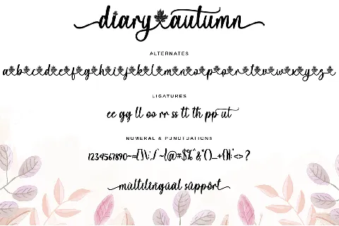 Diary Autumn font