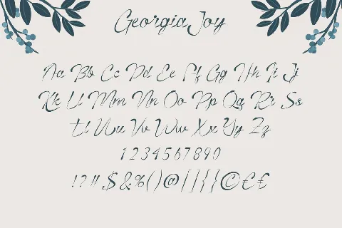 Georgia Joy Demo font