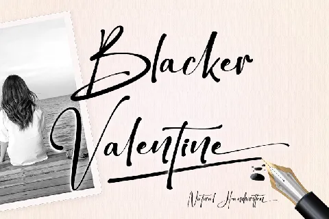 Blacker Valentine - Personal us font