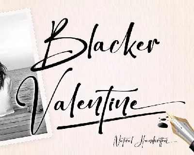 Blacker Valentine - Personal us font