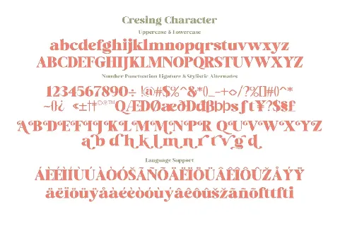 Cresing font