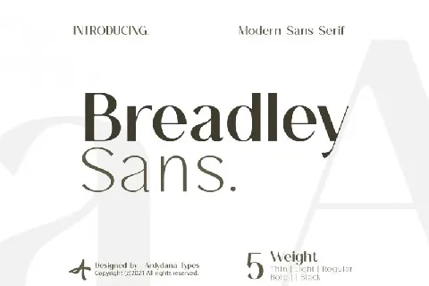 Breadley Sans Serif font