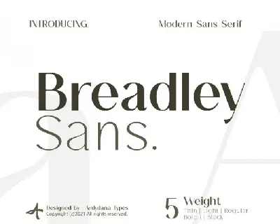 Breadley Sans Serif font