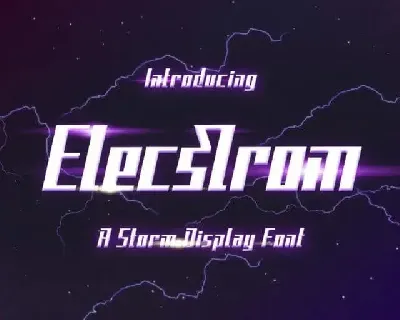 Elecstrom Display font