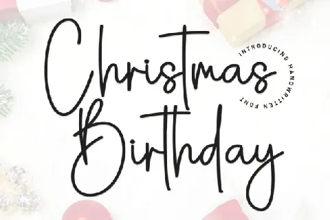 Christmas Birthday Script font