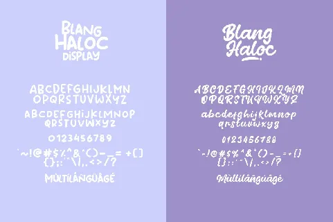 Blang Haloc font