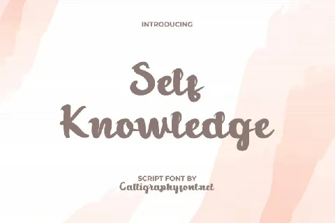 Self Knowledge font