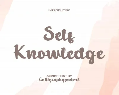 Self Knowledge font