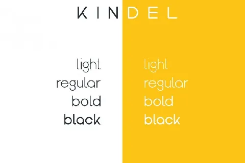 Kindel Sans Serif font