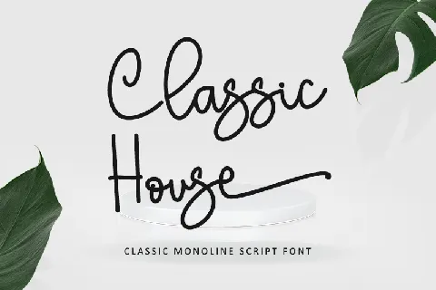 Classic House - Personal use font