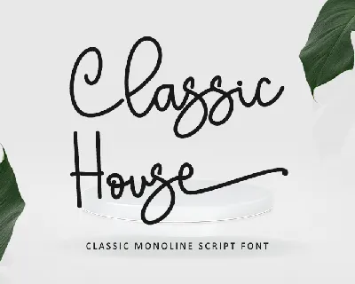 Classic House - Personal use font