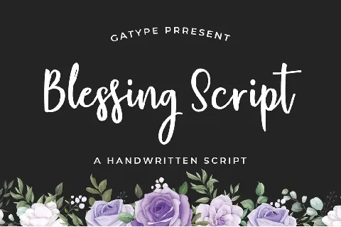 Blessing Script font