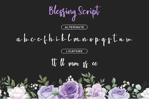 Blessing Script font