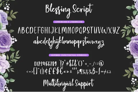 Blessing Script font