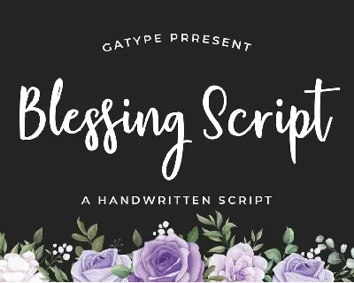 Blessing Script font