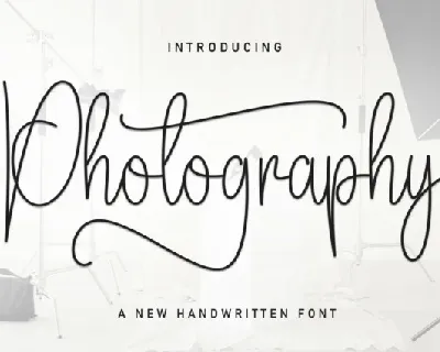 Photography Script Typeface font