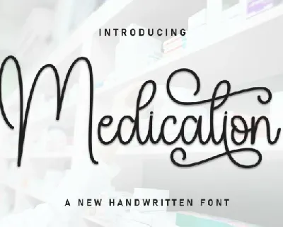 Medication Script font