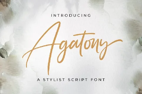 Agatony Script font