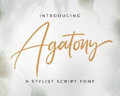 Agatony Script font