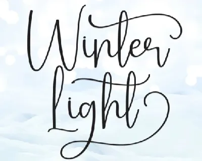 Winter Light Script font