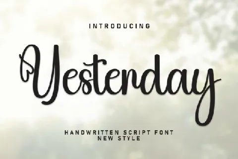 Yesterday Script font