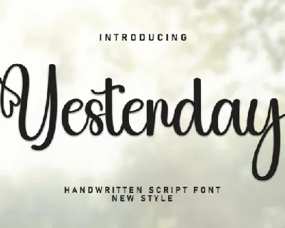 Yesterday Script font