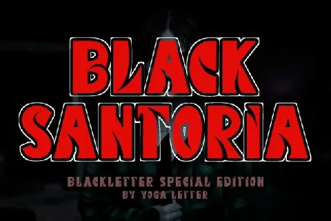 Black Santoria font