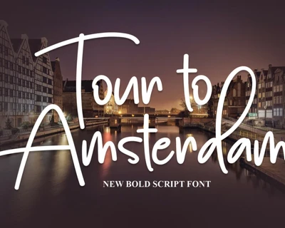 Tour To Amsterdam Handwritten font