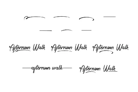 Afternoon Walk Demo font