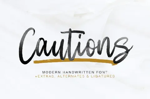 Cautions Brush font