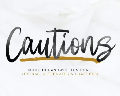 Cautions Brush font
