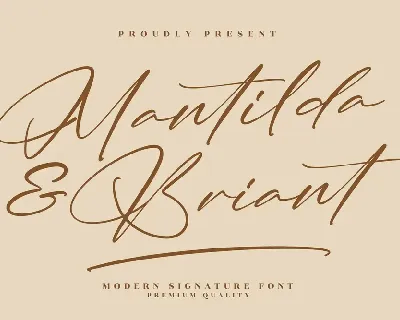 Mantilda & Briant font