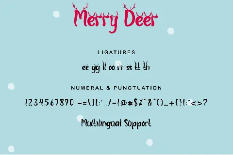 Merry Deer font