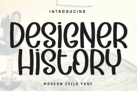 Designer History Display font