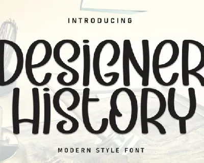 Designer History Display font