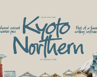 Kyoto Northern Handwritten font