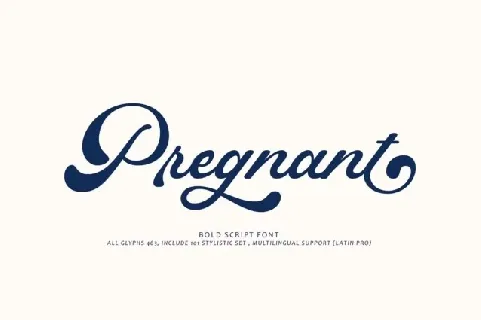 Pregnant font