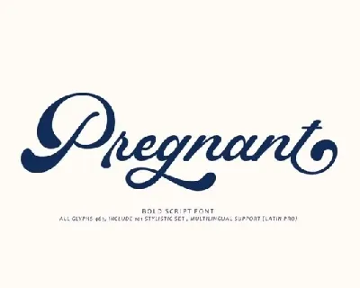 Pregnant font