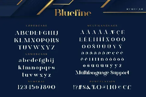 Bluefine font