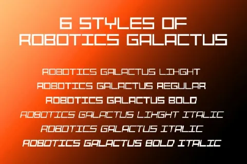 Robotics Galactus Family font