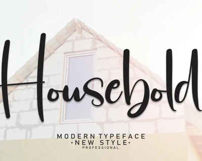 Housebold Script font
