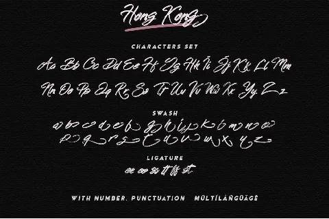 Hong Kong Script Brush font