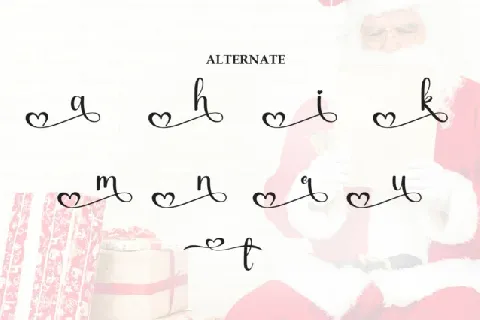 August Santa Script font