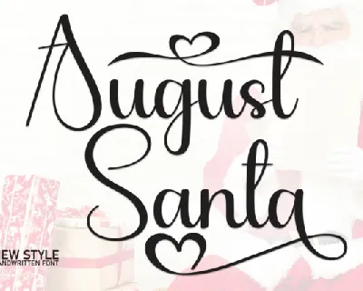 August Santa Script font