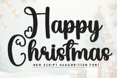 Happy Christmas Script font