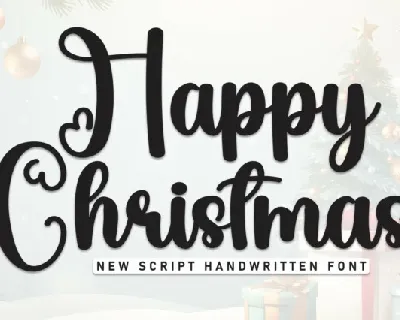 Happy Christmas Script font